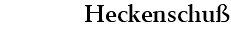 Heckenschuß